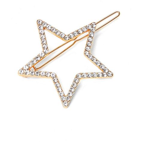 STAR TOPPER Gold Diamanté Star Shaped Barrette